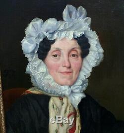 Fj Woman Portrait Epoque Louis Philippe French School Xixth Century Hst