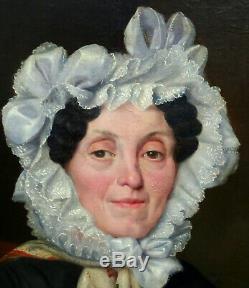 Fj Woman Portrait Epoque Louis Philippe French School Xixth Century Hst