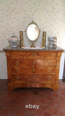 Former Charles X-era Restoration Dresser, Early 19th Century. Ash Loupe