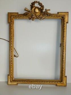 Frame Golden Wood Stuc Attributes Music Louis XVI 18th Or 19th Century
