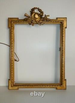 Frame Golden Wood Stuc Attributes Music Louis XVI 18th Or 19th Century