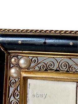 Frame Photo Holder Decor Les Beads Époque Xixème France Antique Photo Frame 19th