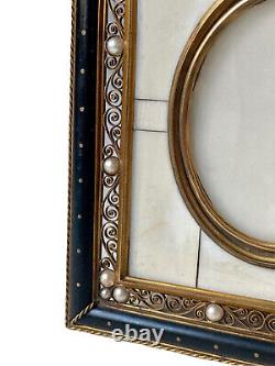 Frame Photo Holder Decor Les Beads Époque Xixème France Antique Photo Frame 19th