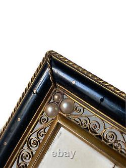 Frame Photo Holder Decor Les Beads Époque Xixème France Antique Photo Frame 19th