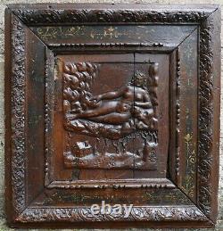 Frame with Low Relief Panel High Era Carved Oak Character