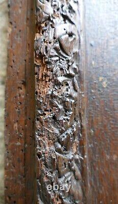 Frame with Low Relief Panel High Era Carved Oak Character