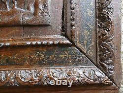 Frame with Low Relief Panel High Era Carved Oak Character