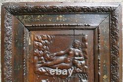 Frame with Low Relief Panel High Era Carved Oak Character