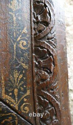 Frame with Low Relief Panel High Era Carved Oak Character