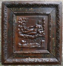 Frame with Low Relief Panel High Era Carved Oak Character