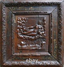 Frame with Low Relief Panel High Era Carved Oak Character