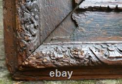 Frame with Low Relief Panel High Era Carved Oak Figure