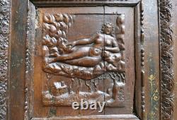 Frame with Low Relief Panel High Era Carved Oak Figure