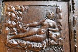Frame with Low Relief Panel High Era Carved Oak Figure