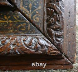 Frame with Low Relief Panel High Era Carved Oak Figure