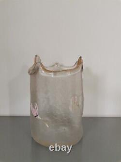 Frosted Crystal Vase, De Montjoye, Epoque End 19th