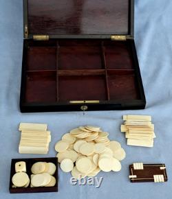 Game Box Set, Ebonized Wood and Gilt Brass, Napoleon III Period, 19th Century