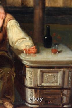 Genre Scene Painting: The Betrayed Wife, Italian Romantic School, 19th Century
