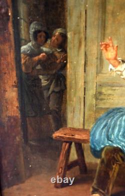 Genre Scene Painting: The Betrayed Wife, Italian Romantic School, 19th Century
