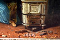 Genre Scene Painting: The Betrayed Wife, Italian Romantic School, 19th Century