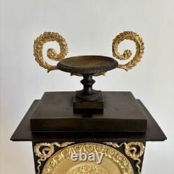 Gilded Bronze Clock Double Patina Charles X Restoration Period 19th Century