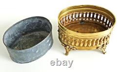 Gilded and Pierced Brass Planter, Napoléon III Era, 19th Century