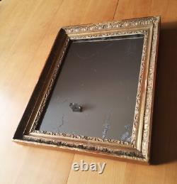 Gilded mirror, Restoration period, mercury glass, 19th century, 32.5 x 40.5