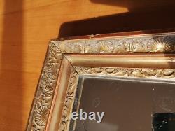 Gilded mirror, Restoration period, mercury glass, 19th century, 32.5 x 40.5