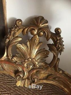 Gilt Wood Console Louis XV Style Nineteenth Time