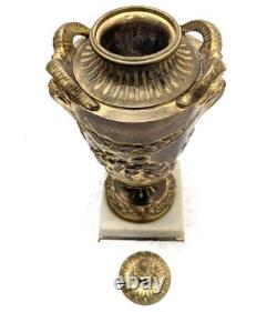 Gilt bronze cassolette, 19th century, Clodion model (pair)