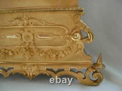 Gilt bronze pendulum clock, wire movement, working, first half of the 19th century