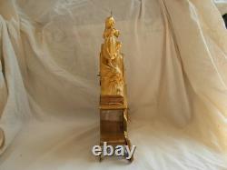 Gilt bronze pendulum clock, wire movement, working, first half of the 19th century