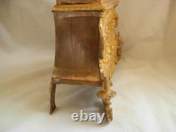 Gilt bronze pendulum clock, wire movement, working, first half of the 19th century