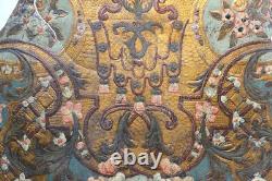 Gilt embossed leather known as Cordoba flowers Regency period 18th century