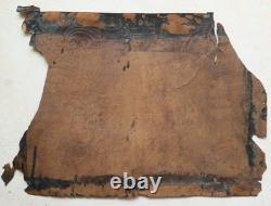 Gilt embossed leather known as Cordoba flowers Regency period 18th century