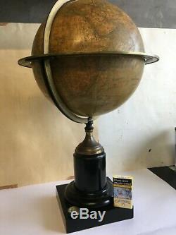 Globe Terrestre House Delamarche Paris Plaster And Wood Time Xixth Century