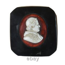 Glyptic Art Came Portrait Of A 19th Century Pope