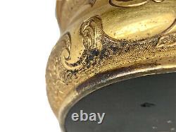 Gold Metal Box In Pomponne Subject Animal Erotic Rooster And Chicken Age 19th