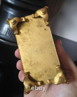 Golden Bronze Box Hunting 19th Century Style 18th Century High Period Virgin Putti