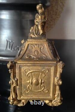 Golden Bronze Box Hunting Xixth Style 18th High Epoch Virgin Putti