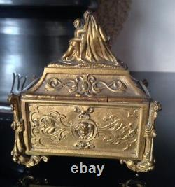 Golden Bronze Box Hunting Xixth Style 18th High Epoch Virgin Putti