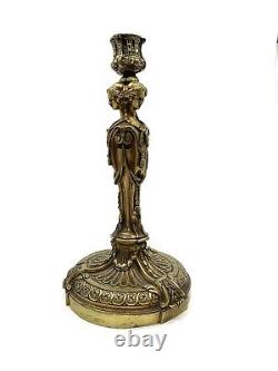 Golden Bronze Candlestick MID 19th Century Epoch Napoleon III