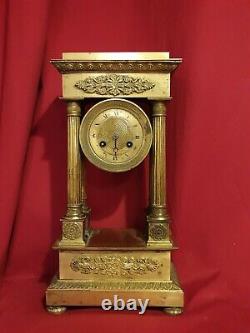 Golden Bronze Clock Period Empire Xixth Century