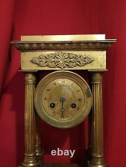 Golden Bronze Clock Period Empire Xixth Century