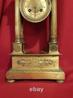 Golden Bronze Clock Period Empire Xixth Century