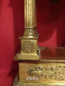 Golden Bronze Clock Period Empire Xixth Century