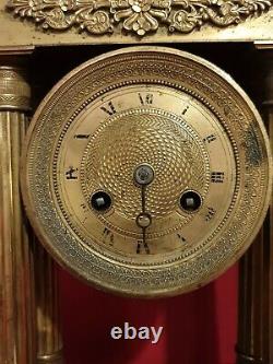 Golden Bronze Clock Period Empire Xixth Century