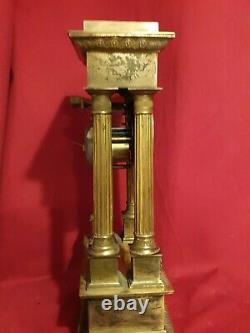 Golden Bronze Clock Period Empire Xixth Century