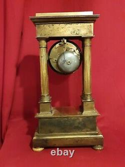 Golden Bronze Clock Period Empire Xixth Century