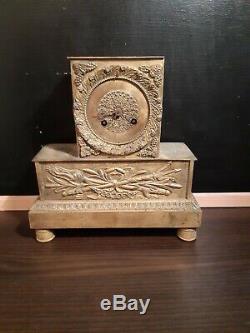 Golden Era Bronze Old Pendulum Clock Empire XIX S
